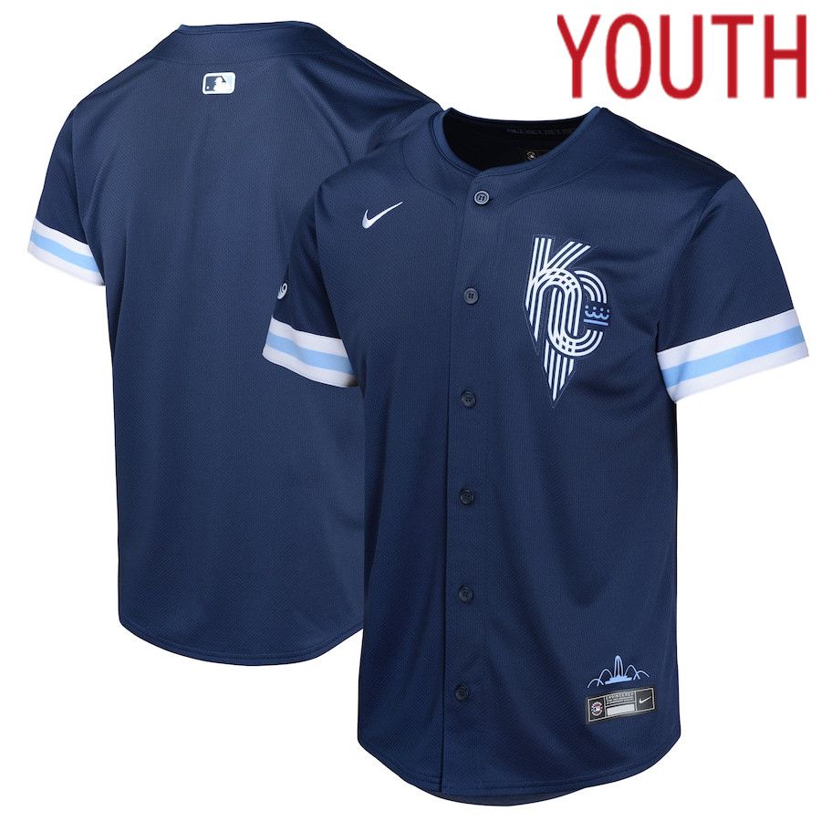 Youth Kansas City Royals Nike Navy City Connect Limited MLB Jersey->customized mlb jersey->Custom Jersey